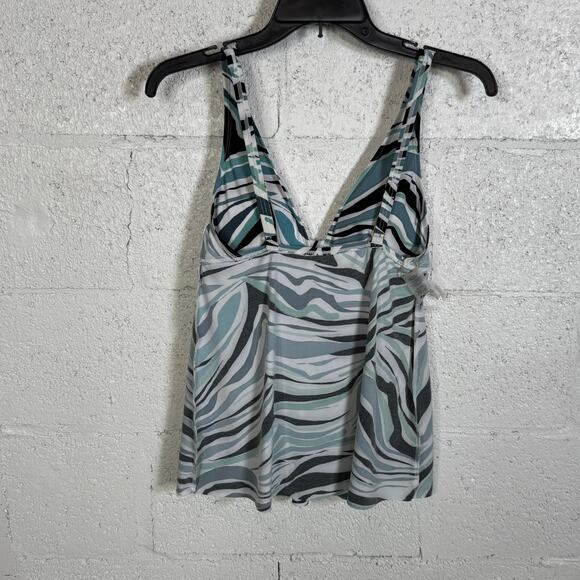Beyond Control Women's Printed Tankini Top, White Multi 6 $99 - Picture 8 of 9